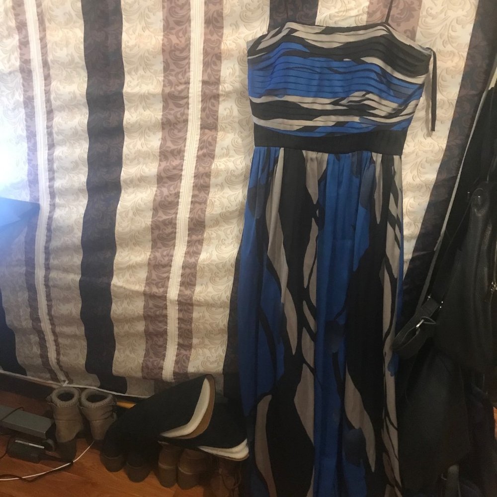 Max and Cleo strapless wavy dress